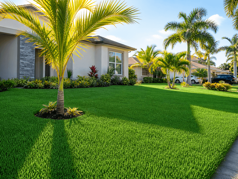 Newly installed sod lawn in Westchase, Tampa