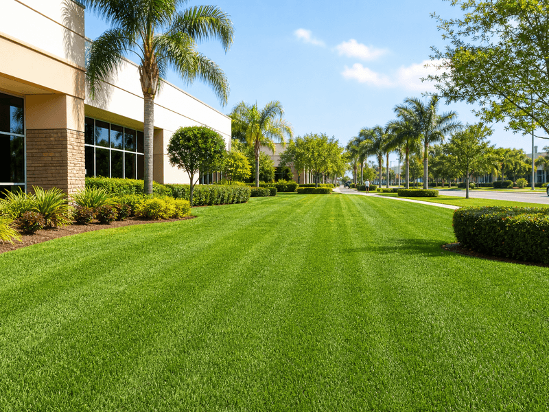 Commercial property lawn maintenance in Tampa