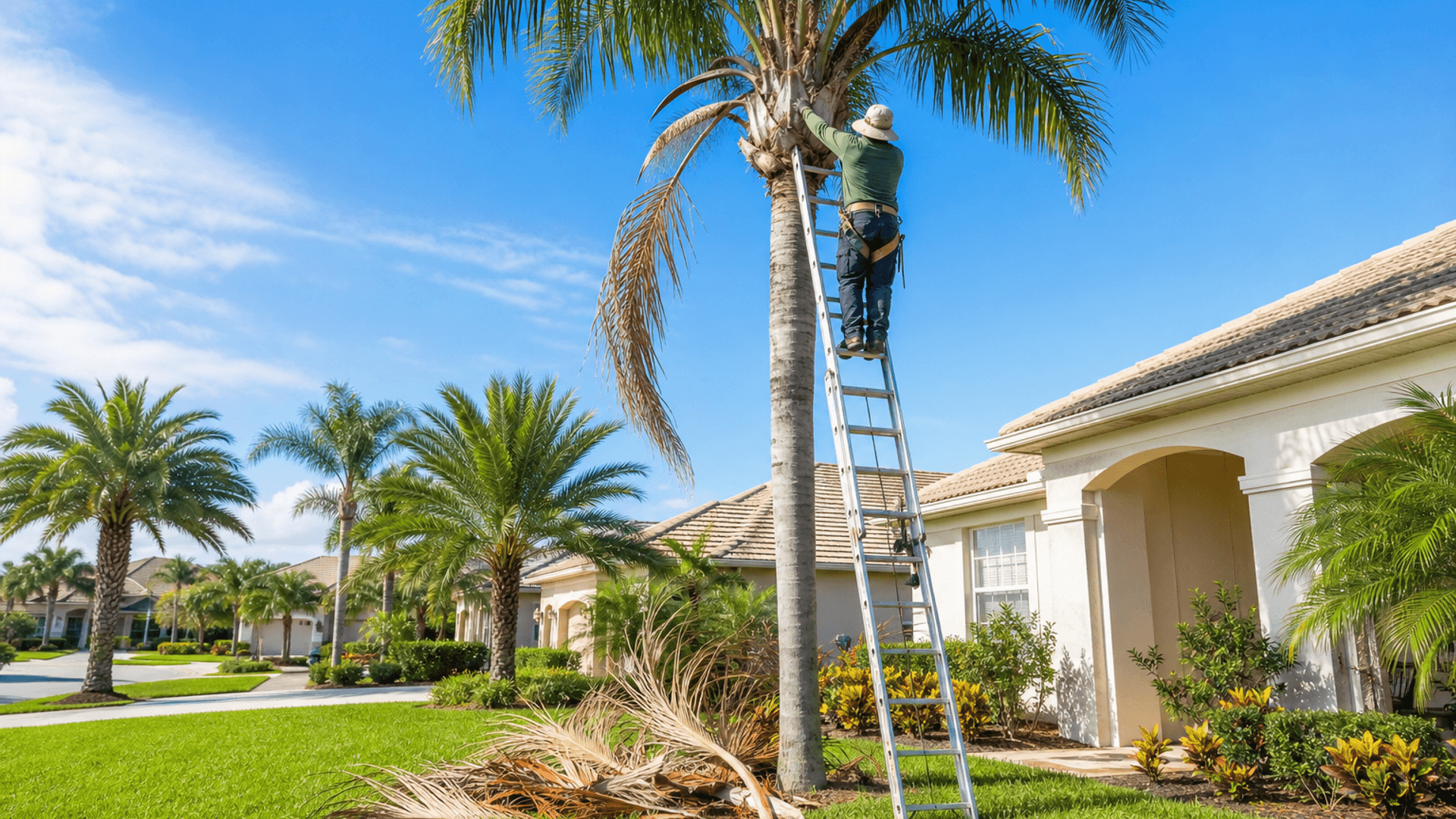 palm tree trimming